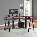 L Shaped Gaming Desk with LED Lights