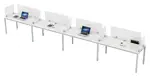 4 Person Workstation with Privacy Panels