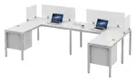 2 Person Desk with Privacy Panels