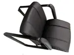 Black Vinyl Guest Chairs with Metal Frame