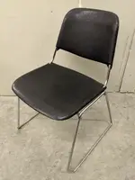 Black Plastic Stacking Guest Chairs