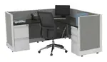 L Shaped Cubicle Workstation