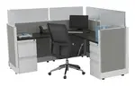 L Shaped Cubicle Workstation