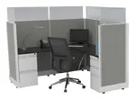 L Shaped Cubicle Workstation