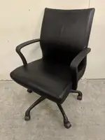 Brayton International Black Vinyl Rolling Office Chairs