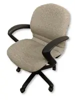 Steelcase Beige Low-Back Rolling Office Chair 