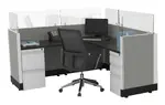 L Shaped Cubicle Workstation