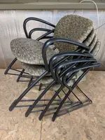 Steelcase Green Fabric Stacking Guest Chairs