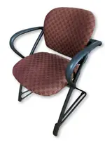 Steelcase Red Fabric Stacking Guest Chair