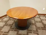 48â€ Round Solid Wood Cherry Conference Meeting Table
