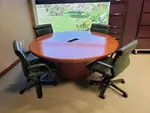 72â€ Round Cherry Table with Power Module
