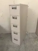 Steelcase Beige 5 Drawer Vertical File Cabinet