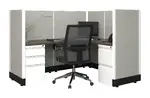 L Shaped Cubicle Workstation