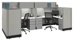 2 Person Cubicle with Storage