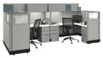 2 Person Cubicle with Storage