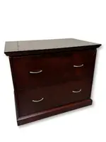 Solid Wood Mahogany 2 Drawer Lateral Filing Cabinet â€“ 36 Inch Wide