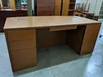 Oak Laminate Bow Front Desk