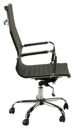 Contemporary Black High Back Rolling Office Chair