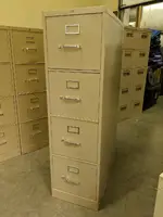 Beige Hon 4 Drawer Vertical File Cabinets - Letter Size