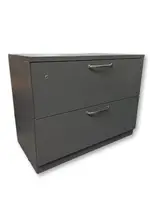 Steelcase Gray 2 Drawer Lateral Filling Cabinet â€“ 36 Inch Wide