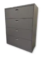 Steelcase Gray 4 Drawer Lateral Filling Cabinet â€“ 42 Inch Wide