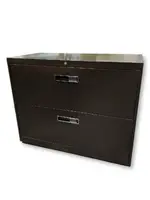 Brown Metal 2 Drawer Lateral Filling Cabinet â€“ 36 Inch Wide