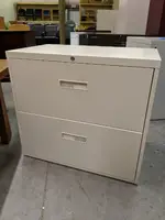 Steelcase Putty 2 Drawer Lateral Filing Cabinet â€“ 30 Inch Wide
