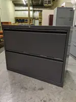 Charcoal 2 Drawer Lateral Filing Cabinet â€“ 36 Inch Wide