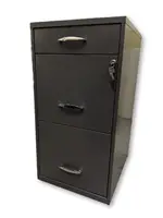 Charcoal Metal Pedestal Drawers