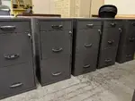 Charcoal Metal Pedestal Drawers