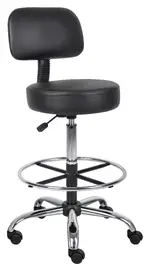 Tall Medical Stool with Back