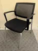SitOnIt Black Mesh Back Stacking Guest Chairs