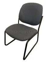 Blue Fabric Guest Chair without Arms