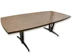 7FT Walnut Laminate Boat Shaped Conference Table