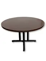41.5â€ Round Mahogany Laminate Table