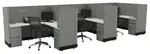 3 Person Cubicle with Power