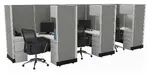 3 Person Cubicle with Power