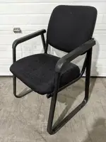 Black Guest Chairs with Metal Frame