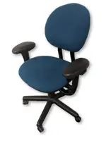 Steelcase Teal Fabric Rolling Office Chairs