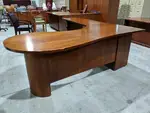Solid Wood Cherry L-Shaped Peninsula Desk