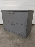 Steelcase Gray 2 Drawer Lateral Filing Cabinet - 35.75 Inch Wide