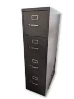 Gray Hon 4 Drawer Vertical Filing Cabinetâ€“ 15x26.5