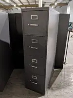 Gray Hon 4 Drawer Vertical Filing Cabinetâ€“ 15x26.5