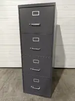 Gray Metal 4 Drawer Vertical Legal Size File Cabinet