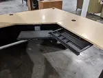 Maple Laminate U Shaped Peninsula Desk with Hutch
