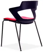 Black Stacking Chair with Padded Seat