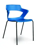 Blue Plastic Stacking Office Chair