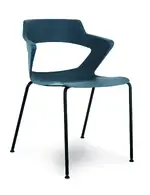 Gray Plastic Stacking Office Chair