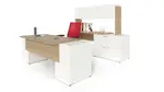 Rectangular Desk with Credenza and Storage