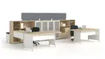 Two Person Desk with Storage